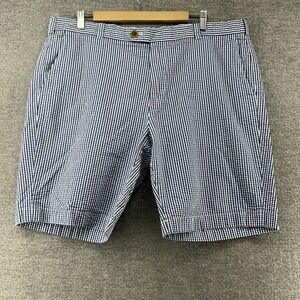 Brooks Brother Bermuda Shorts Men Size 40 Blue Seersucker 100% Cotton